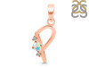 Opal & White Topaz Alphabet P Pendant OPL-RDA-16.