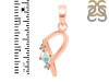 Opal & White Topaz Alphabet P Pendant OPL-RDA-16.