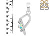 Opal & White Topaz Alphabet P Pendant OPL-RDA-16.