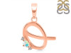 Opal & White Topaz Alphabet Q Pendant OPL-RDA-17.