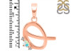 Opal & White Topaz Alphabet Q Pendant OPL-RDA-17.