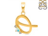 Opal & White Topaz Alphabet Q Pendant OPL-RDA-17.