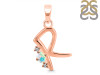 Opal & White Topaz Alphabet R Pendant OPL-RDA-18.