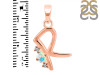 Opal & White Topaz Alphabet R Pendant OPL-RDA-18.
