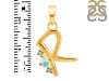 Opal & White Topaz Alphabet R Pendant OPL-RDA-18.