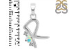 Opal & White Topaz Alphabet R Pendant OPL-RDA-18.