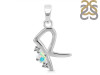 Opal & White Topaz Alphabet R Pendant OPL-RDA-18.