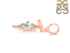 Opal & White Topaz Alphabet T Pendant OPL-RDA-20.
