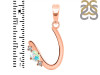 Opal & White Topaz Alphabet U Pendant OPL-RDA-21.