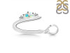 Opal & White Topaz Alphabet U Pendant OPL-RDA-21.