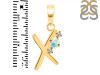 Opal & White Topaz Alphabet X Pendant OPL-RDA-24.