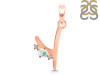 Opal & White Topaz Alphabet Y Pendant OPL-RDA-25.