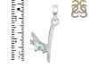 Opal & White Topaz Alphabet Y Pendant OPL-RDA-25.
