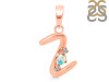 Opal & White Topaz Alphabet Z Pendant OPL-RDA-26.