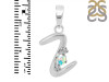 Opal & White Topaz Alphabet Z Pendant OPL-RDA-26.