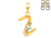 Opal & White Topaz Alphabet Z Pendant OPL-RDA-26.