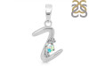 Opal & White Topaz Alphabet Z Pendant OPL-RDA-26.