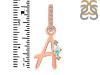 Opal & White Topaz Alphabet A Pendant OPL-RDA-27.