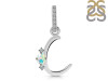 Opal & White Topaz Alphabet C Pendant OPL-RDA-29.