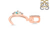 Opal & White Topaz Alphabet C Pendant OPL-RDA-29.