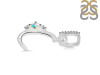 Opal & White Topaz Alphabet C Pendant OPL-RDA-29.