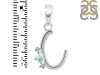 Opal & White Topaz Alphabet C Pendant OPL-RDA-3.