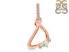 Opal & White Topaz Alphabet D Pendant OPL-RDA-30.