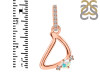 Opal & White Topaz Alphabet D Pendant OPL-RDA-30.