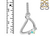 Opal & White Topaz Alphabet D Pendant OPL-RDA-30.