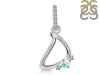 Opal & White Topaz Alphabet D Pendant OPL-RDA-30.