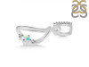 Opal & White Topaz Alphabet D Pendant OPL-RDA-30.