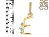 Opal & White Topaz Alphabet E Pendant OPL-RDA-31.