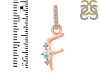 Opal & White Topaz Alphabet F Pendant OPL-RDA-32.