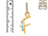 Opal & White Topaz Alphabet F Pendant OPL-RDA-32.