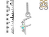 Opal & White Topaz Alphabet F Pendant OPL-RDA-32.