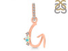 Opal & White Topaz Alphabet G Pendant OPL-RDA-33.
