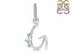 Opal & White Topaz Alphabet G Pendant OPL-RDA-33.