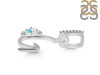 Opal & White Topaz Alphabet G Pendant OPL-RDA-33.