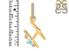 Opal & White Topaz Alphabet H Pendant OPL-RDA-34.