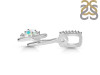 Opal & White Topaz Alphabet H Pendant OPL-RDA-34.