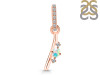 Opal & White Topaz Alphabet I Pendant OPL-RDA-35.