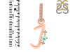 Opal & White Topaz Alphabet J Pendant OPL-RDA-36.