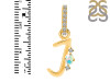Opal & White Topaz Alphabet J Pendant OPL-RDA-36.