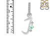 Opal & White Topaz Alphabet J Pendant OPL-RDA-36.