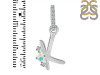 Opal & White Topaz Alphabet K Pendant OPL-RDA-37.
