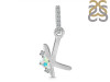 Opal & White Topaz Alphabet K Pendant OPL-RDA-37.
