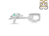 Opal & White Topaz Alphabet K Pendant OPL-RDA-37.