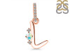 Opal & White Topaz Alphabet L Pendant OPL-RDA-38.