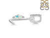Opal & White Topaz Alphabet L Pendant OPL-RDA-38.