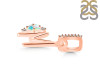 Opal & White Topaz Alphabet M Pendant OPL-RDA-39.